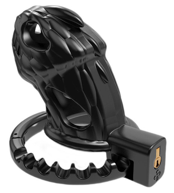 Dinocock Cage – prémium, fekete pénisz ketrec 10 x 3,7 cm - Image 3