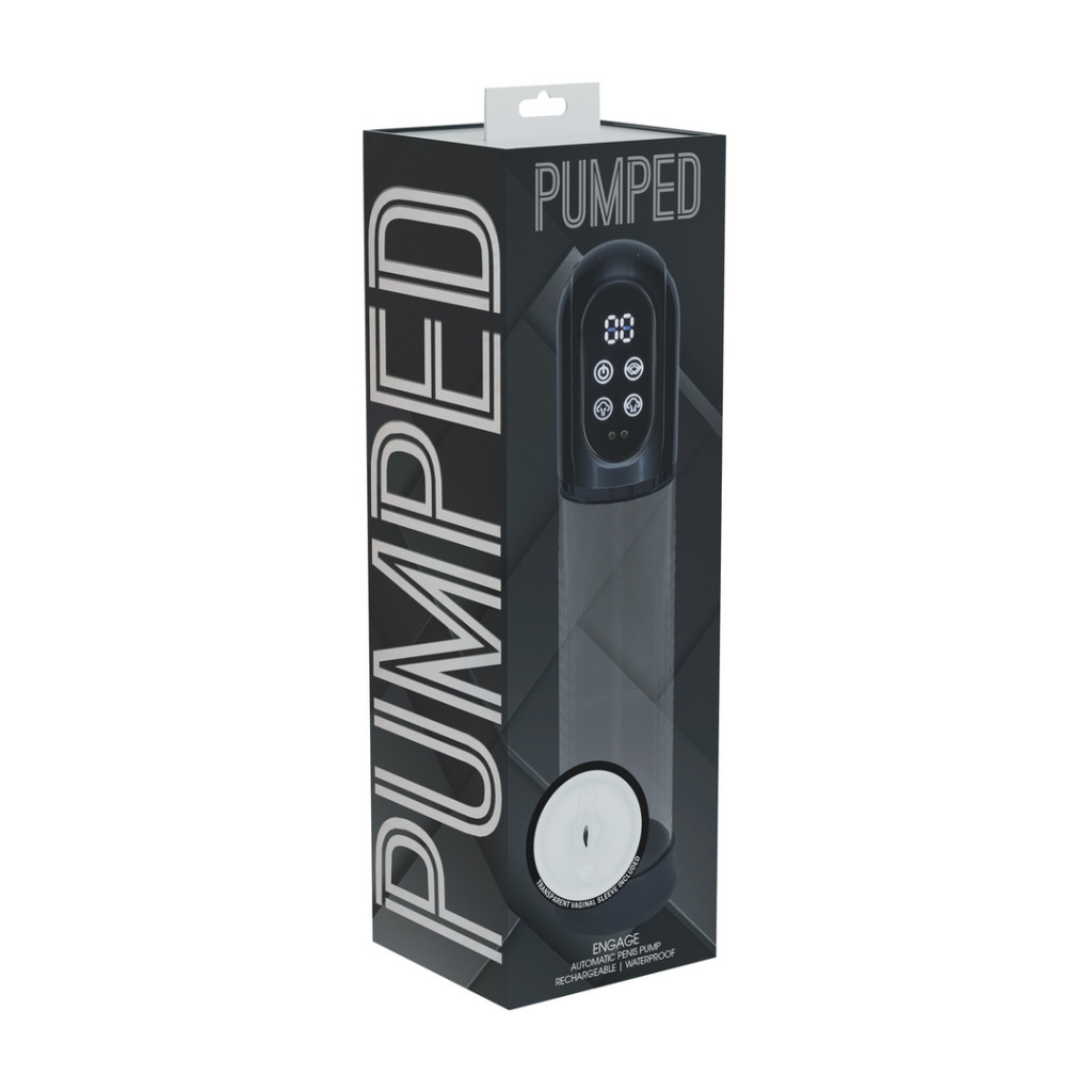 Engage – fekete prémium péniszpumpa 20 x 6 cm - Image 2