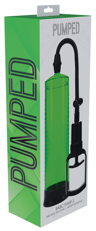Basic Pump 2 – prémium intim pumpa, zöld 20 x 5.8 cm - Image 2