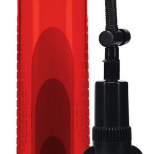Basic Pump 2 - prémium, piros péniszpumpa 20 x 5,8 cm