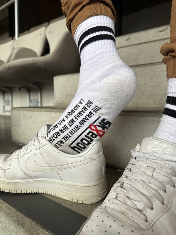 Retro Sk8erboy – fehér stílusos zoknik - Image 2