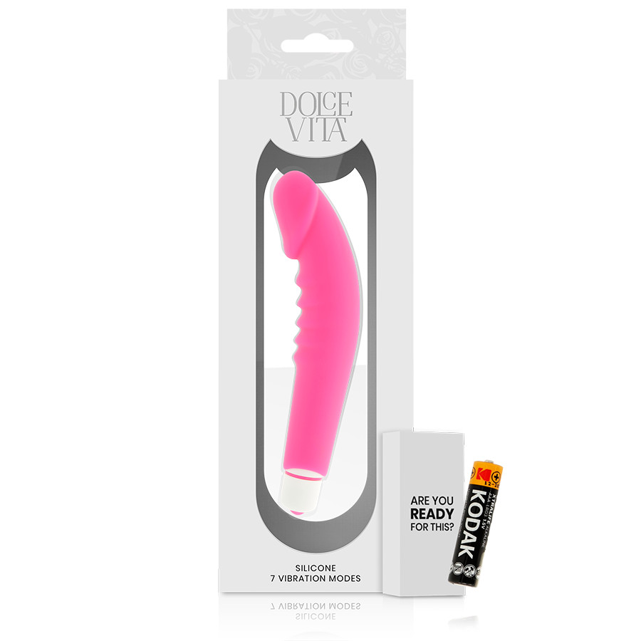 DOLCE VITA – élethű élvezet pink szilikon vibrátor - Image 5