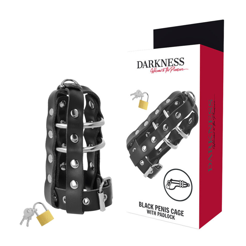 DARKNESS – bőrből készült zárható cövek intim védelemhez - Image 2
