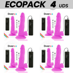 Diversia Rugalmas Vibráló Dildó – 18 cm, lila prémium élmény