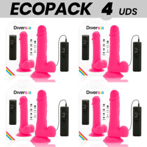Diversia – rugalmas vibráló dildó rózsaszín 20,5 cm