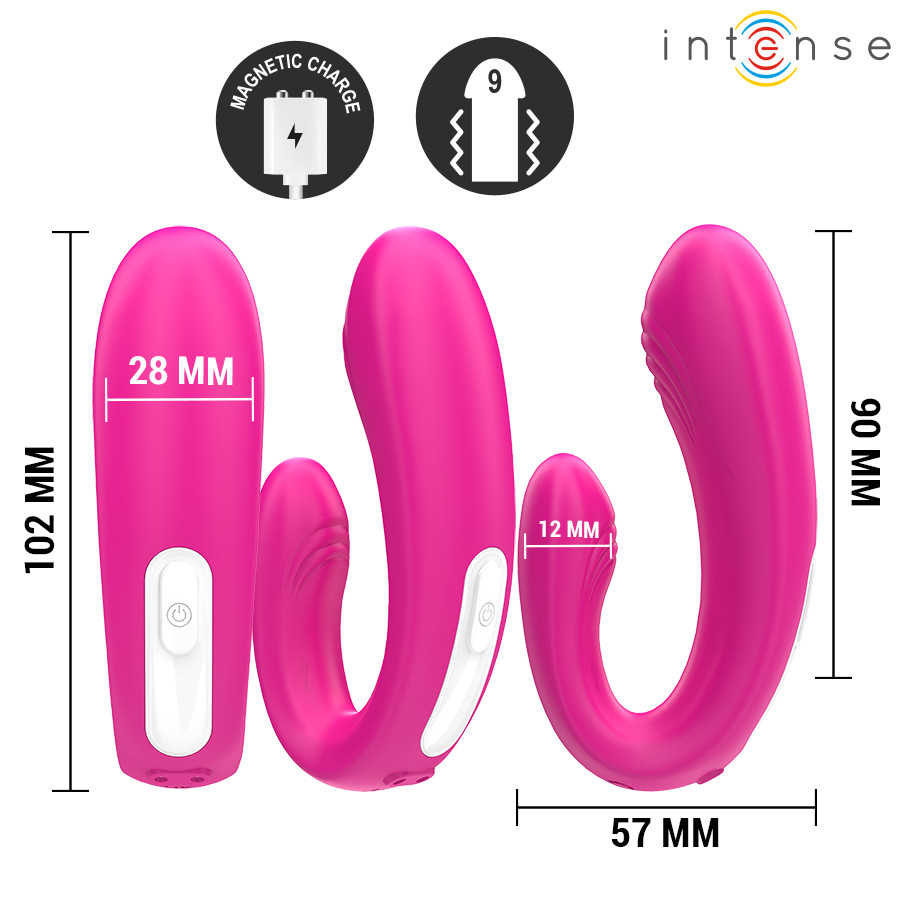 INTENSE – dupla U-alakú vibráló stimulátor távirányítóval - Image 3