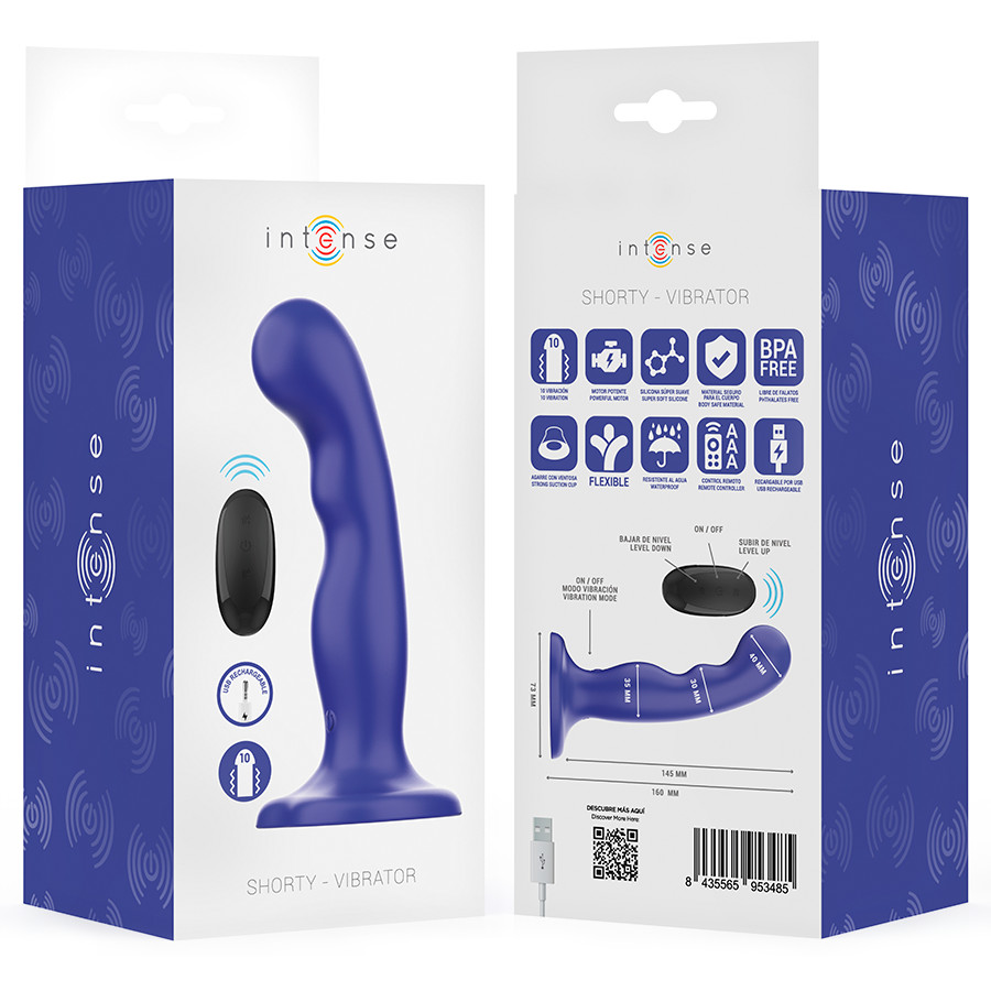 INTENSE Shorty – vibrátor tappanccsal és távirányítóval - Image 8