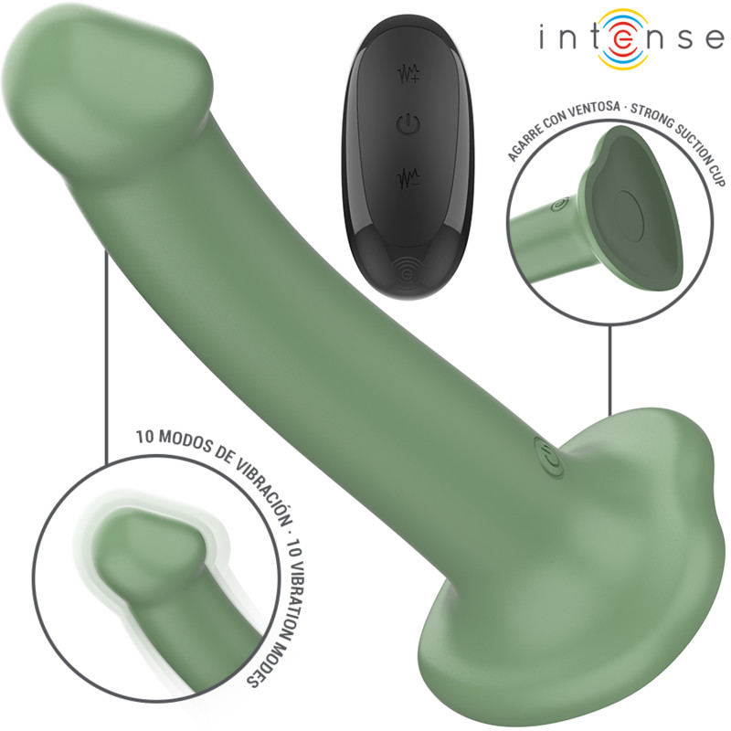INTENSE Becca – zöld távirányítós vibrátor tapadókoronggal - Image 2