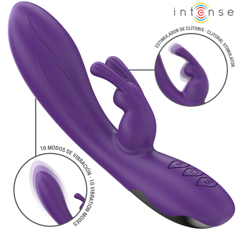 INTENSE Randall Rabbit – 10 rezgéses nyúl vibrátor, lila - Image 2