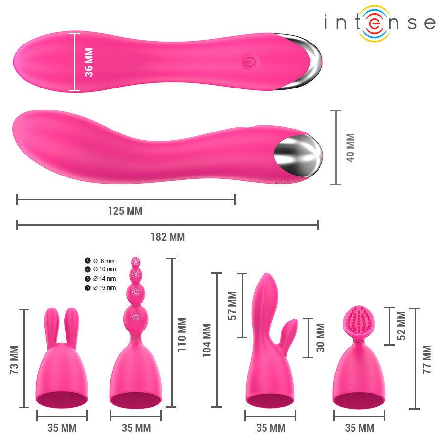 INTENSE – cserélhető fejű prémium vibrátor - Image 2