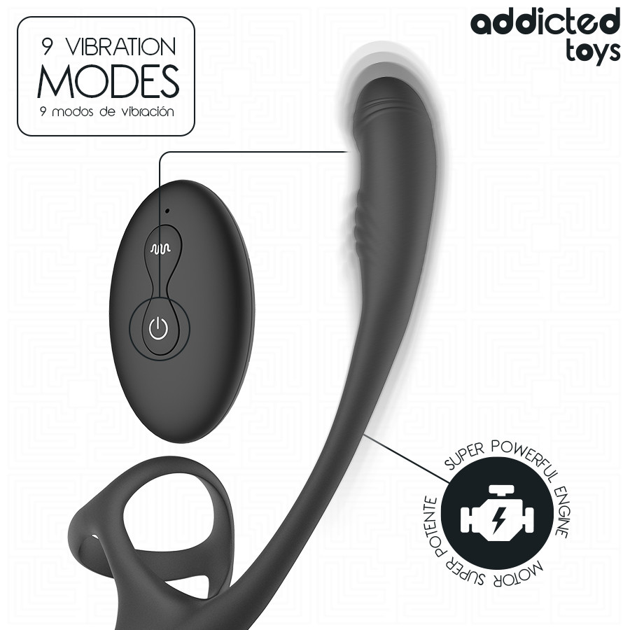ADDICTED TOYS – vibráló análdugó herék stimulálóval - Image 8