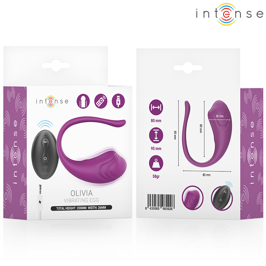 INTENSE Olivia – távirányítós vibráló tojás lila színben - Image 3