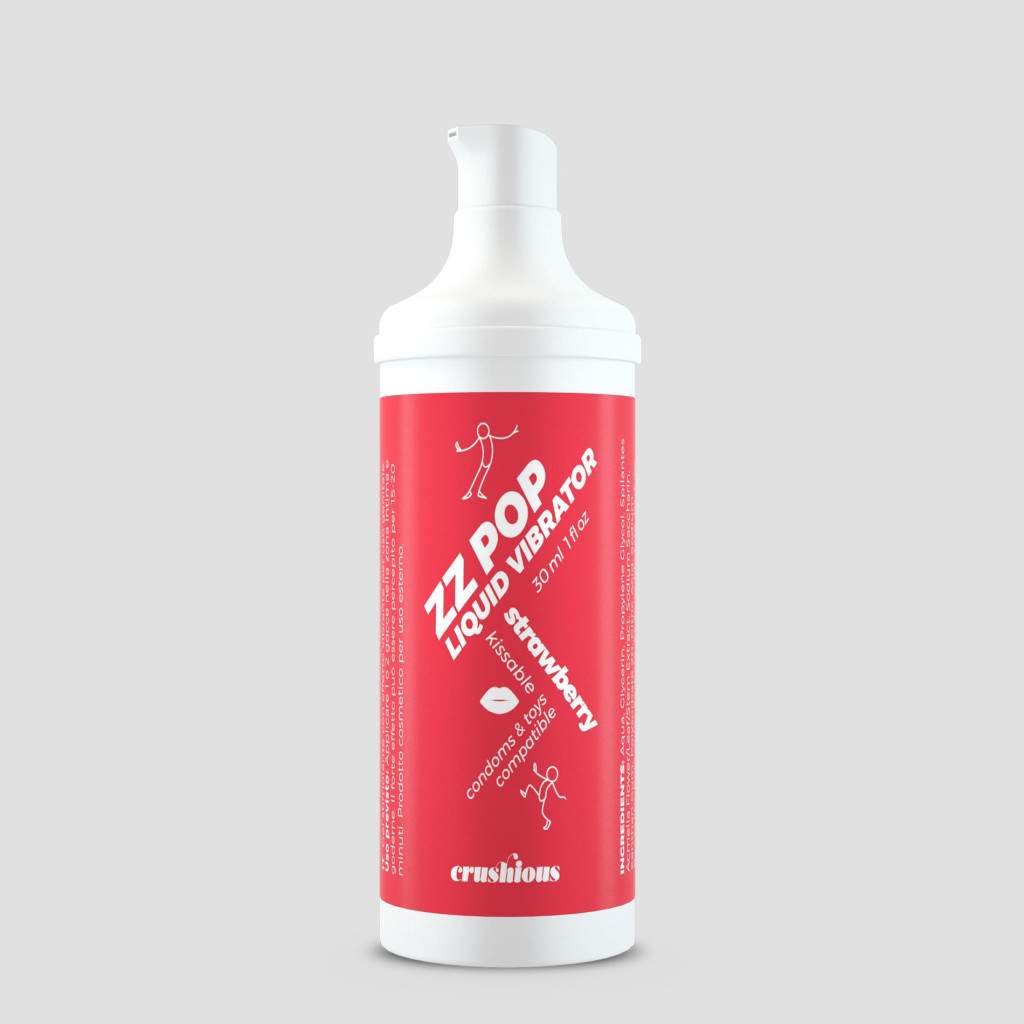 Crushious ZZ Pop folyékony vibrátor eper aroma 30 ml