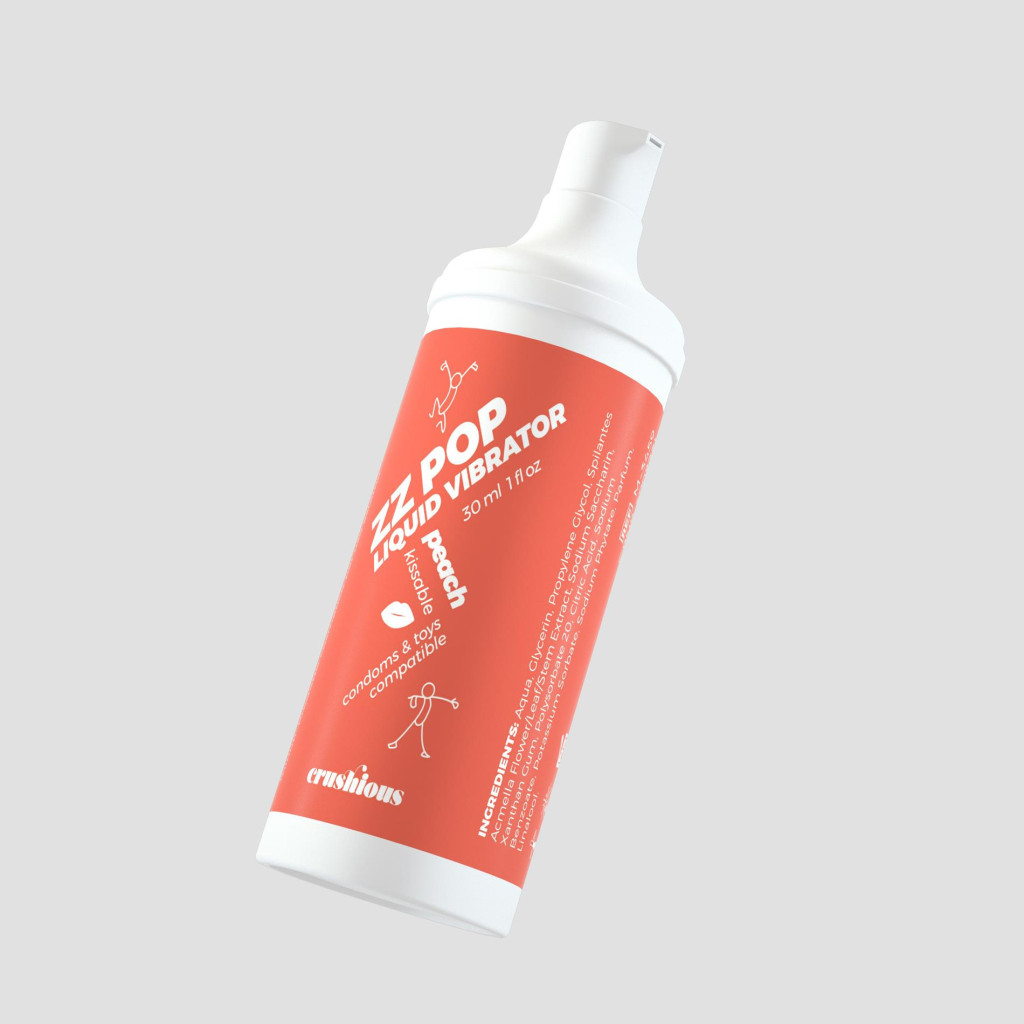 Crushious ZZ Pop folyékony vibrátor barack illattal 30 ml - Image 4