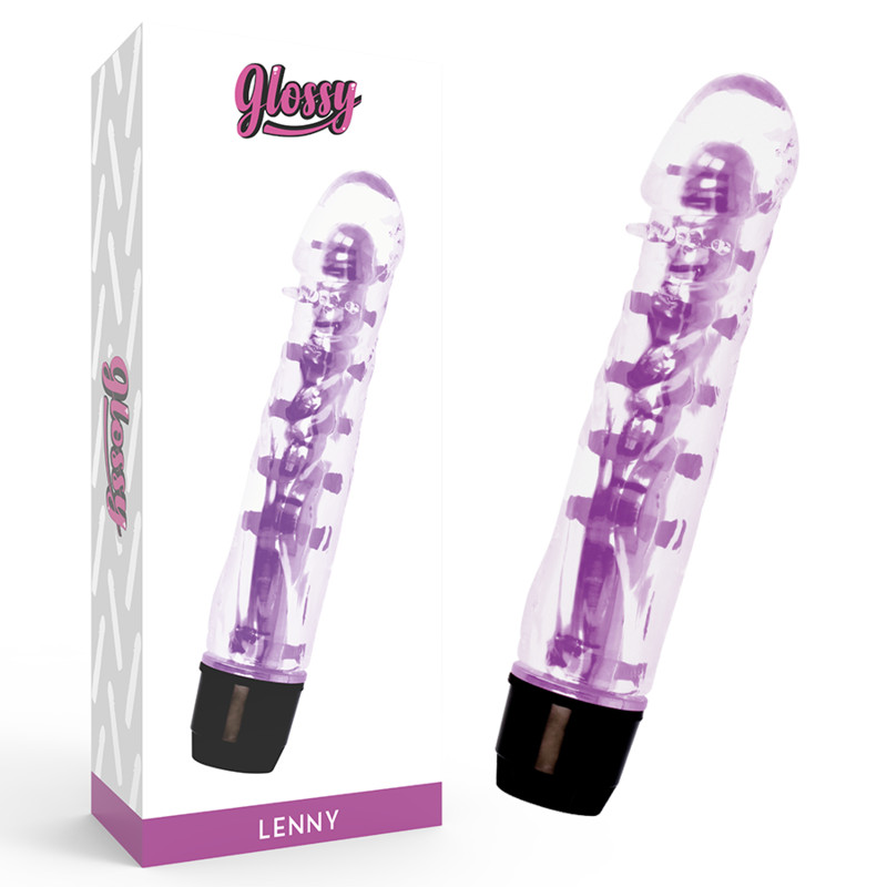 GLOSSY Lenny – prémium lila vibrátor érzéki élményekhez