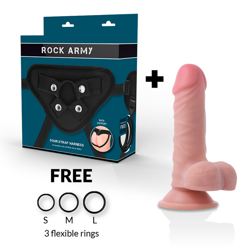 ROCKARMY - prémium dual density dildó - 17 cm hosszú - Image 2