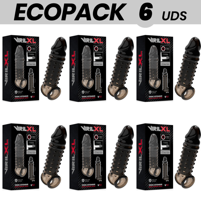 ECOPACK 6 DB – VIRILXL pénisz meghosszabbító és hüvely Fekete