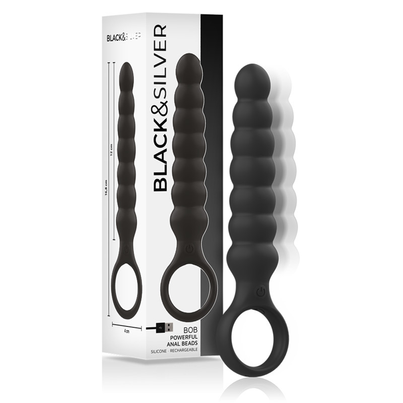 BLACK&SILVER – erőteljes szilikon anál dildó