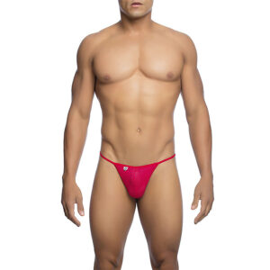 MOB – érzéki piros mikrofarmer V-String S/M méretben