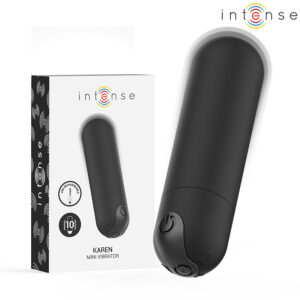 INTENSE - KAREN mini, újratölthető vibráló golyó feketében