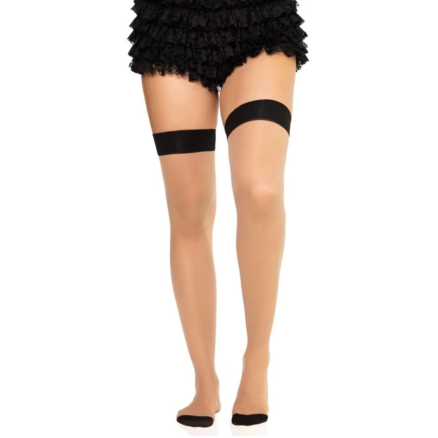 LEG AVENUE - érzéki fekete harisnya, elasztikus hátsó varrással - Image 5