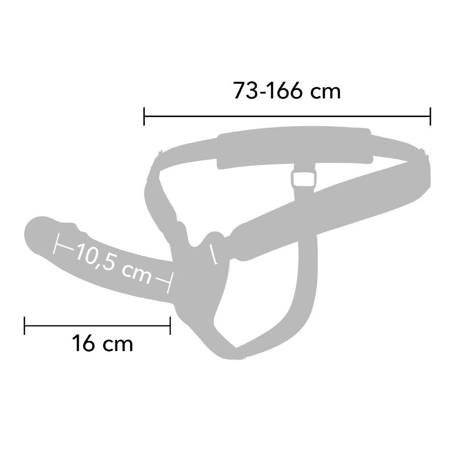 HIDDEN DESIRE – vibráló pénisz hüvely strapon 16 cm - Image 2