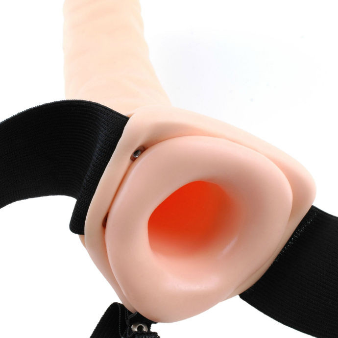 Fetish Fantasy – 19 cm-es rezgő üreges strapon vibrátor - Image 4