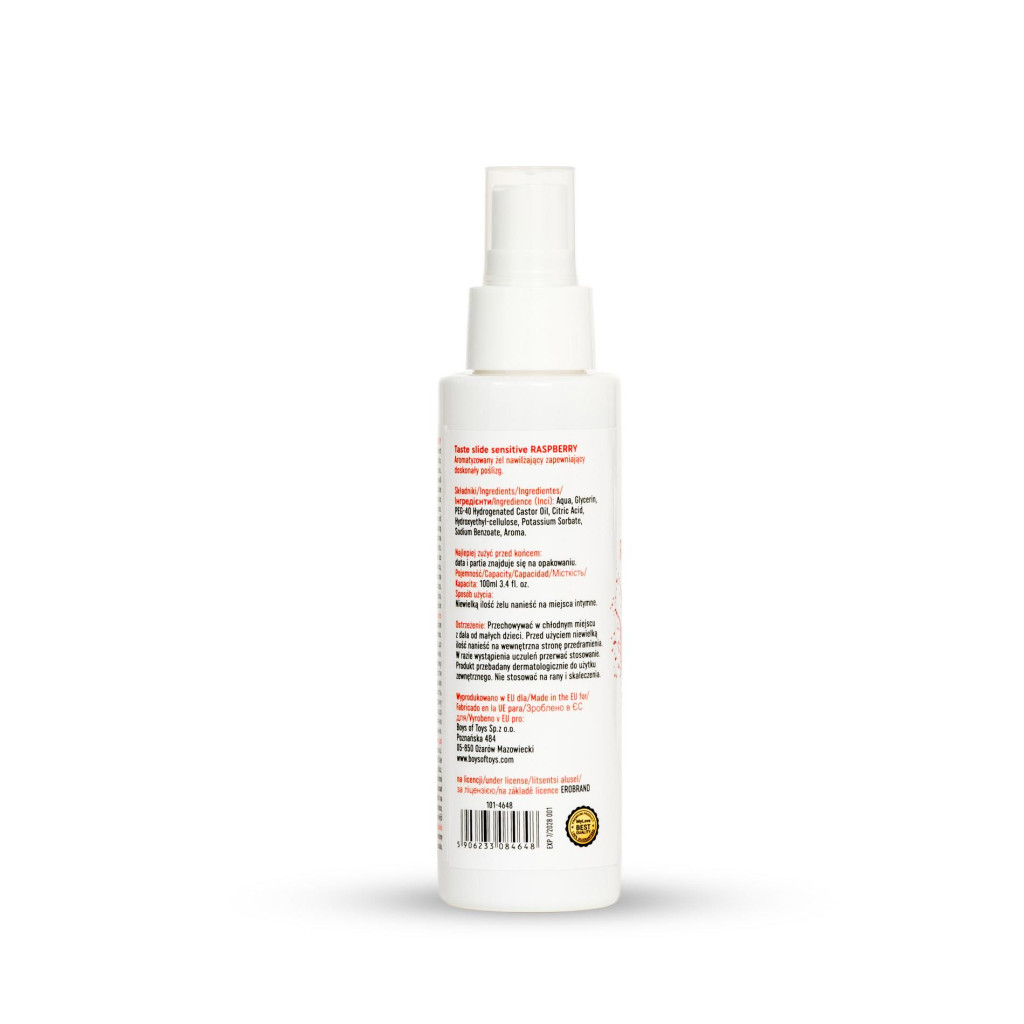 MyLove Taste-slide sensitive masszázsolaj 100 ml málna - Image 8