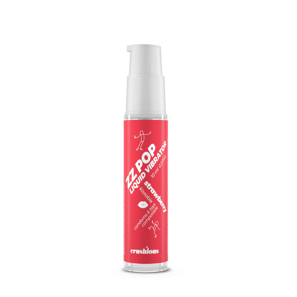 Crushious ZZ Pop folyékony vibrátor eper illattal 10 ml