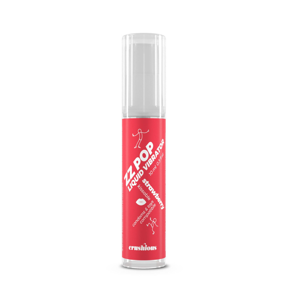 Crushious ZZ Pop folyékony vibrátor eper illattal 10 ml - Image 2