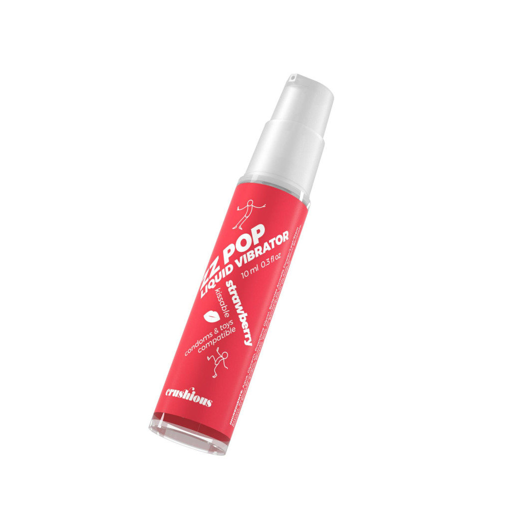 Crushious ZZ Pop folyékony vibrátor eper illattal 10 ml - Image 4