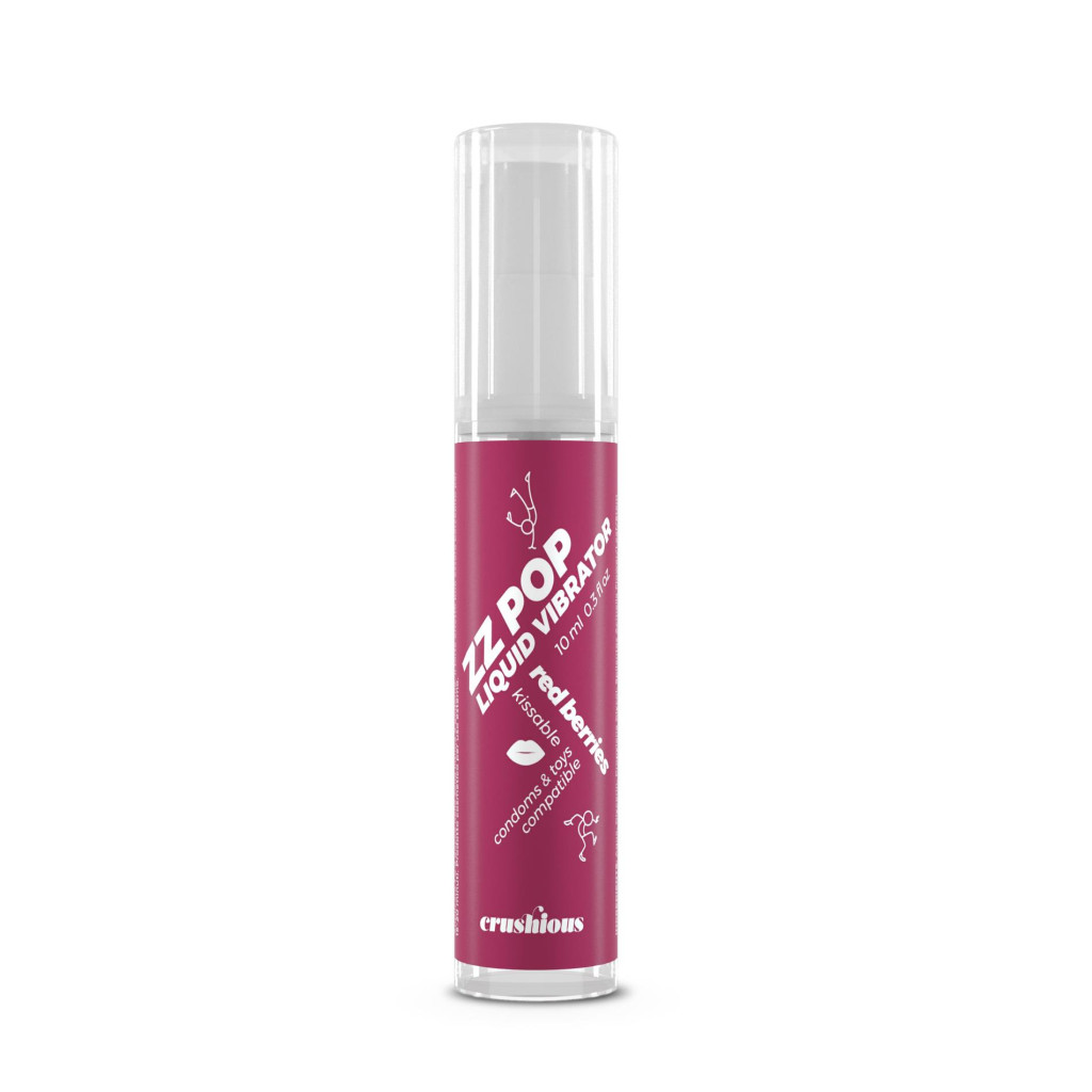Crushious ZZ Pop folyékony vibrátor 10 ml vörös bogyós aroma - Image 2