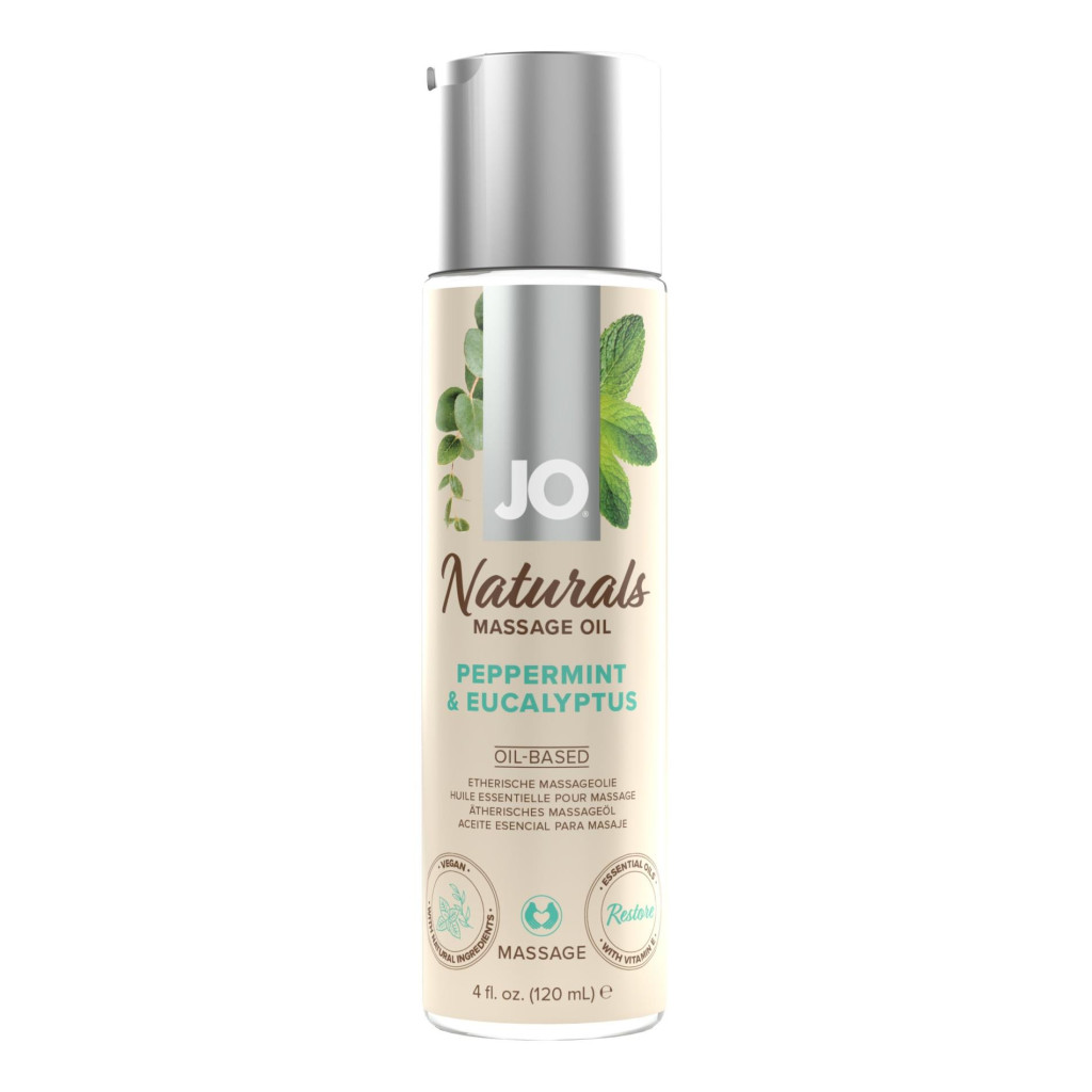 System JO Naturals masszázsolaj borsmenta és eukaliptusz 120 ml