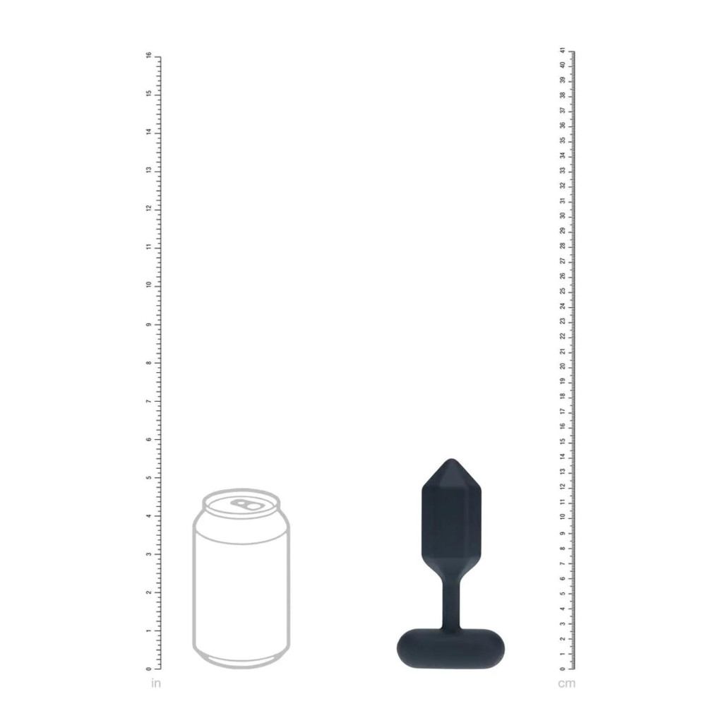 Hexagonal L vibrációs szilikon anál dildó fekete - Image 6