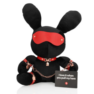 Rabbit Bondage bársonyos nyúl kötöző fekete nagy