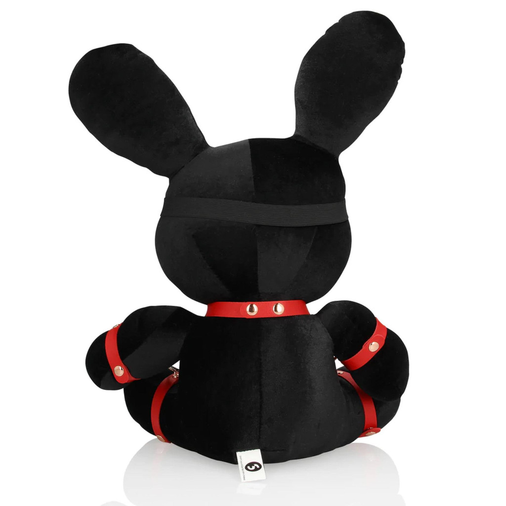 Rabbit Bondage bársonyos nyúl kötöző fekete nagy - Image 2