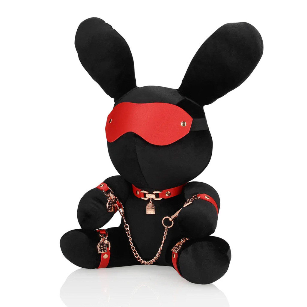 Rabbit Bondage bársonyos nyúl kötöző fekete nagy - Image 3