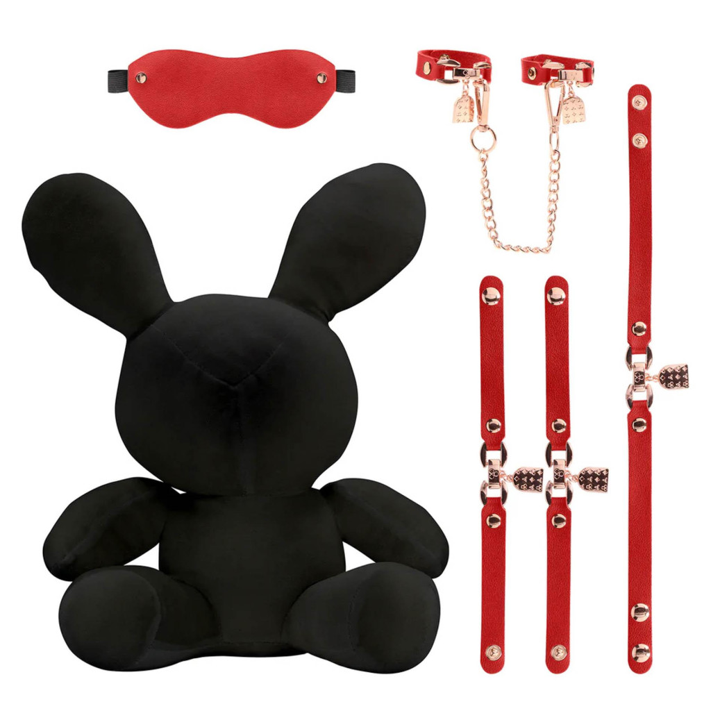 Rabbit Bondage bársonyos nyúl kötöző fekete nagy - Image 4