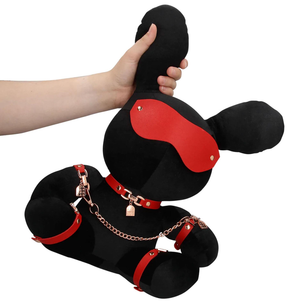 Rabbit Bondage bársonyos nyúl kötöző fekete nagy - Image 7