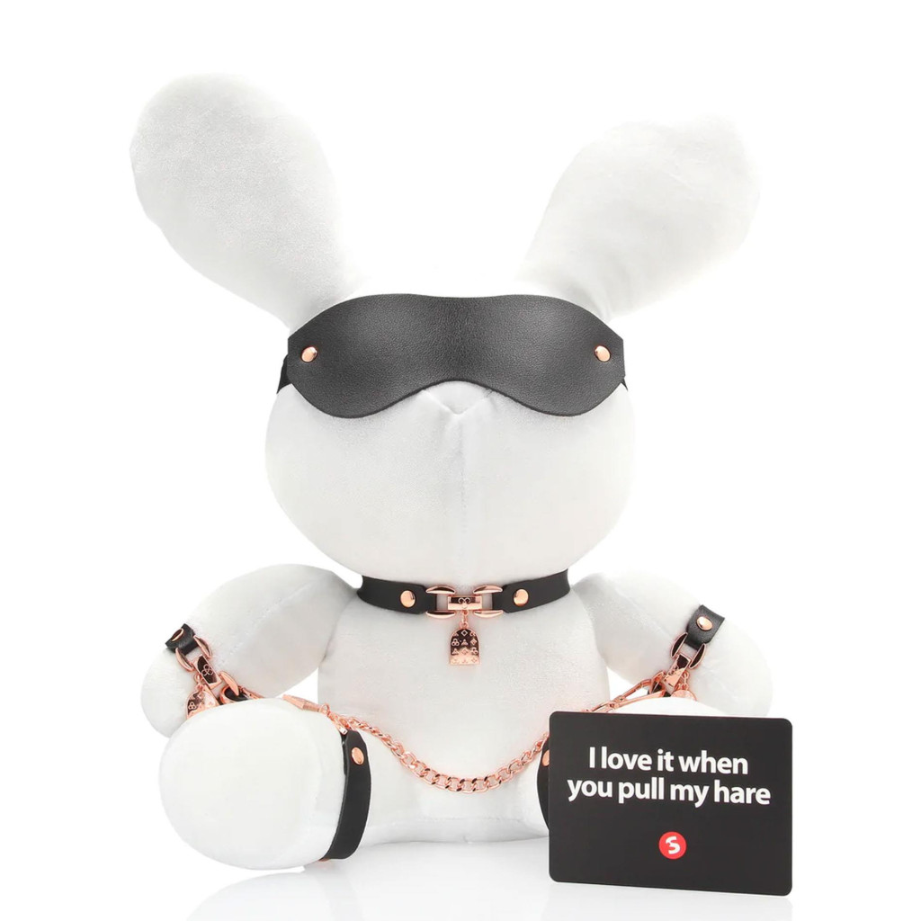 Rabbit Bondage bársonyos fehér nyúl kötöző nagy méret