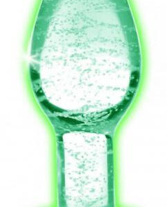 Glow in the dark glass anal plug