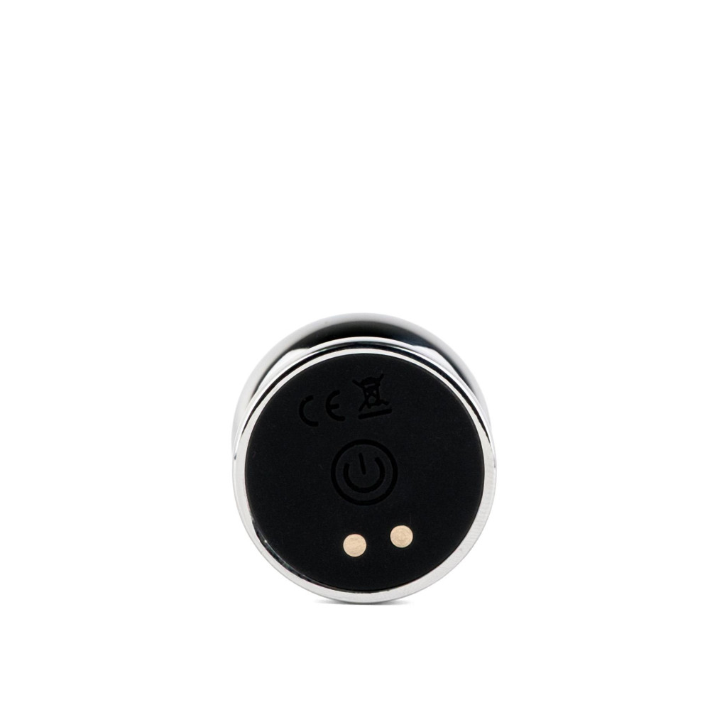 Fém anál dildó M méret távirányítóval USB-s vibrátorral - Image 5