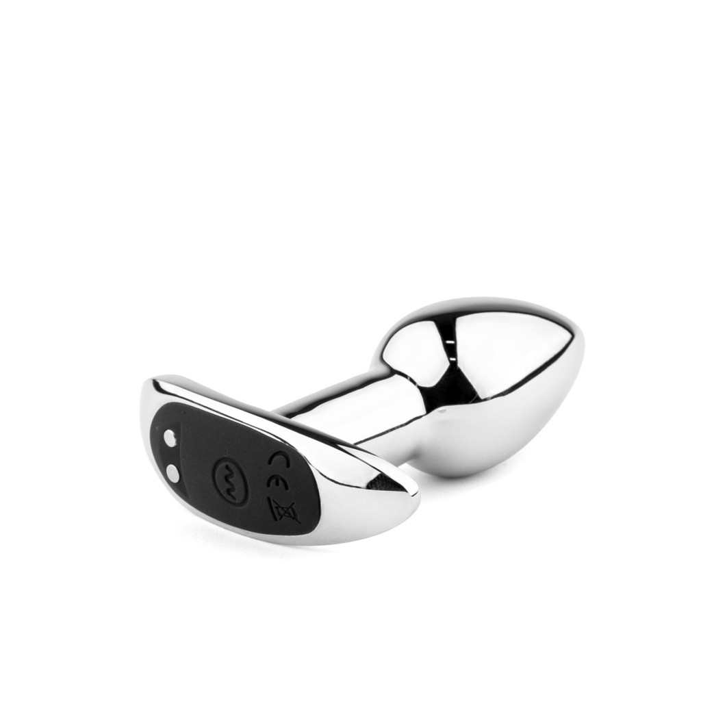 Metal Butt Plug S fém anális dildó távirányítóval USB töltéssel - Image 3