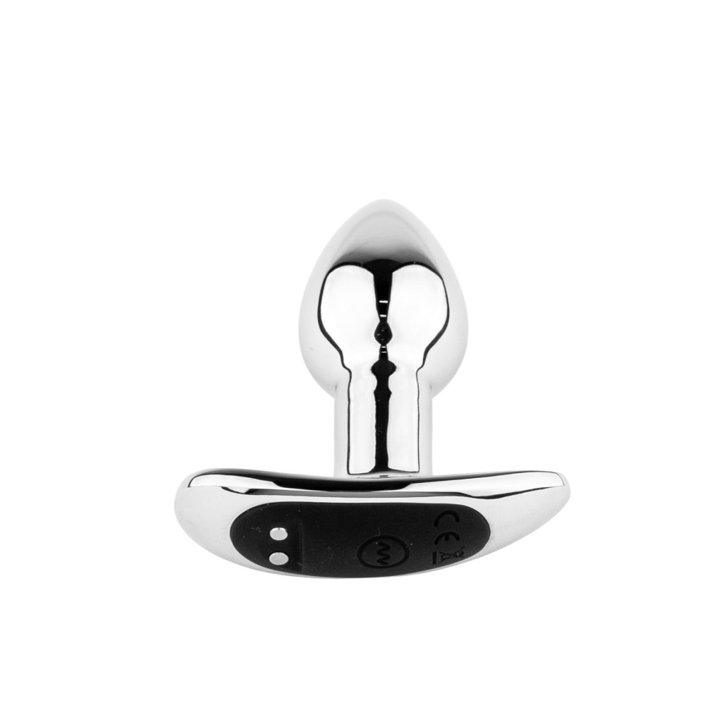 Metal Butt Plug S fém anális dildó távirányítóval USB töltéssel - Image 4