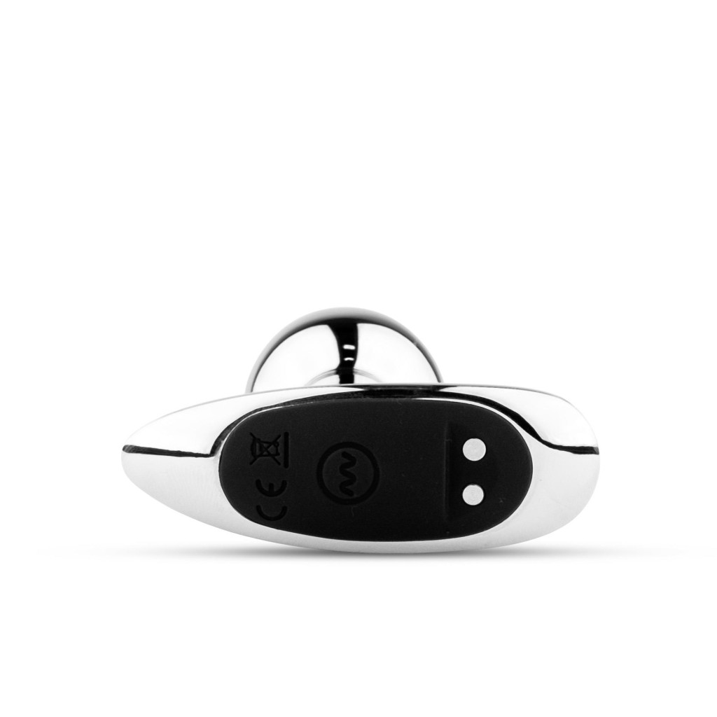 Metal Butt Plug S fém anális dildó távirányítóval USB töltéssel - Image 5