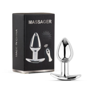 Metal Butt Plug M fém dildó USB távirányítóval