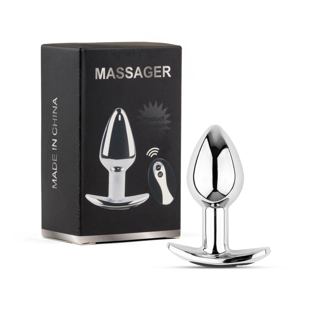 Metal Butt Plug M fém dildó USB távirányítóval