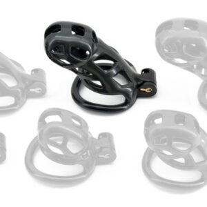 Black Robat Cage XXL – prémium maszturbátor 10 x 3,7 cm