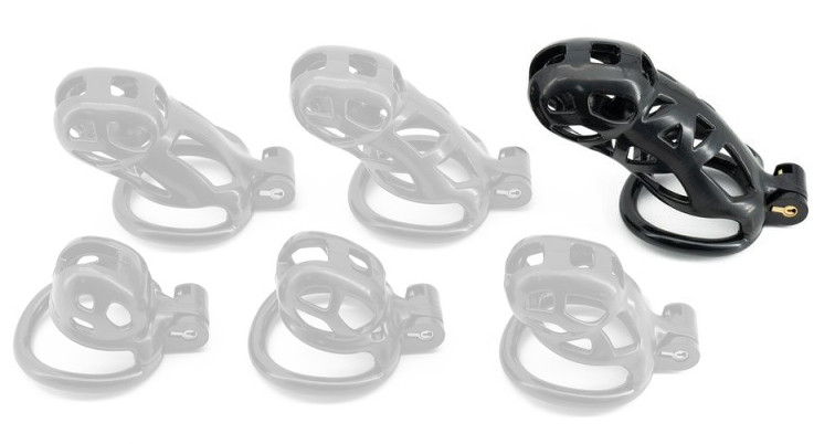 Black Robat Cage 3XL – prémium, férfi maszturbátor 12 cm x 3.7 cm