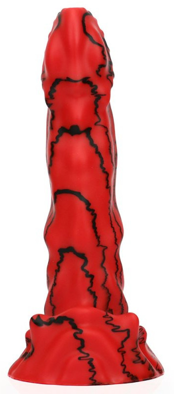 Gode Drakor – prémium, 19 cm-es, vörös színű vibrátor